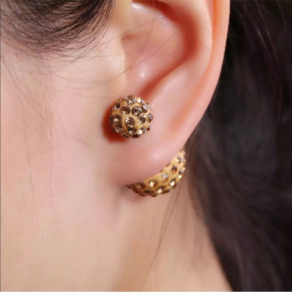 TWO SIDED OR DOUBLE SIDED STUD EARRINGS-NEW